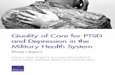 Quality of Care for PTSD and Depression in the Military ... · C O R P O R AT I O N Quality of Care for PTSD and Depression in the Military Health System Phase I Report Kimberly A.