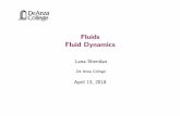 Fluids Fluid Dynamics - De Anza Collegenebula2.deanza.edu/~lanasheridan/4C/Phys4C-Lecture5.pdf · 2018-04-16 · Bernoulli’s Principle A law discovered by the 18th-century Swiss