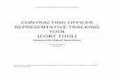 CONTRACTING OFFICER REPRESENTATIVE TRACKING TOOL … - v2.pdf · The CORT Tool is a vehicle to electronically collect those status reports mandated by the contract. If the PCO is