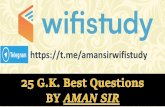 amansirwifistudy · class timing 5:00pm ( gk. ) 8:30pm (science for all exam) 10pm ( gs for all exam) 11 pm (science for all exam ) use code “wifi2020” to get 10% off on all unacademy