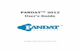 PANDATTM 2012 - GOTRAWAMA · 2013-02-07 · PandatTM 2012 User’s Guide 3 1.1 Menus Pandat menus provide commands for performing operations on the active window and other general