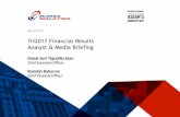 1H2017 Financial Results Analyst & Media Briefing · Financial Highlights for 1H2017 Stellar financial results driven by better performance from Securities Market Higher operating