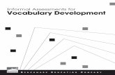 Informal Assessments for Vocabulary Developmentblresources.benchmarkeducation.com/pdfs/InfrmlAssess...Teachers may photocopy the reproducible assessments in this book for classroom