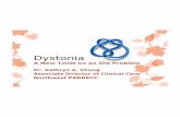 Dystonia ... blepharospasm, hemifacial spasm, writerâ€™s cramp, oromandibular dystonia, spasmodic dysphonia