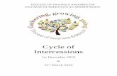 Cycle of Intercessions - s3.amazonaws.com...2 EDITOR’S NOTES Cycle of Prayer Each day has been divided into two sections: 1. The Diocesan Cycle 2. The Anglican Cycle Each Ministry