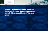 PPC Porcelain Solid Core Post Insulators and Operating Rods · 400 800 300 700 200 600 100 500 0 0 500 1000 1500 2000 Weight (lbs) BIL (kV) ... — good insulation performance under