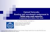 Optical Networks Routing and wavelength assignment in 2014-01-08آ  Optical Networks Routing and wavelength