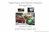 Alignment and Object Instance Recognitionjbhuang/teaching/ece5554-4554/fa17/lectures/Lecture_10...Alignment and Object Instance Recognition Computer Vision Jia-Bin Huang, Virginia