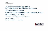Assessing Furthe Educatio Vocational Qalification Mark in England · 2017-07-18 · Business Management ICT Practitioners Performing Arts Engineering Transportatio Operations n Maintenance