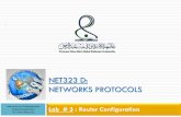 NET323 D: NETWORKS PROTOCOLSRouting Table 5 For a network router to know where to send packets of data it receives, it uses a routing table. The routing table contains a list of specific