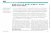 Diagnosis and management of sensory polyneuropathy · reflexes, and sensory ataxia. In sensory neuronopathies (dorsal root ganglionopa-thies), sensory neurons of the dorsal root and