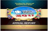 ANNUAL REPORT - Jamaica Stock Exchange3 Annual Report 2017 The Jamaica Stock Exchange was incorporated as a private limited company in August 1968, with the stock market commencing
