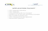 APPLICATION PACKET - Florida · 2017-03-15 · APPLICATION PACKET CDC+ Application Instructions ... 1. If the participant is a minor, the parent or legal guardian will sign the top