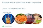 Bioavailability and health aspect of protein...Bioavailability and health aspect of protein Protein summit 11th October 2017 Jurriaan Mes Dietary proteins of major importance Substrates