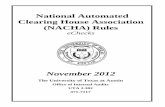 National Automated Clearing House Association (NACHA) Rules · Budget Board, the State Auditor’s Office, the Sunset Advisory Commission, the ... Compliance, and Management Review