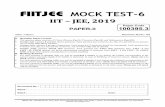FIITJEE MOCK TEST-6 · Mock Test-6–Paper-2 (100395.3)-CMP-IITJEE-5FIITJEE Ltd., FIITJEE House, 29 -A, Kalu Sarai, Sarvapriya Vihar, New Delhi 110016, Ph 46106000, 26569493, Fax