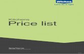 Kitchens Price list · Price list Kitchens Excludes Ready to Fit Ranges. Prices correct at time of print. 22_02_18 Spring Price List.