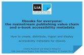 Ebooks for everyone: the mainstream publishing value chain ... pdfs/Supply chain 2018/Accessibility Metadata EN.pdfONIX 3 for ebook accessibility metadata/1 • The code list 196 describes