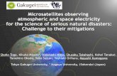 Microsatellites observing atmospheric and space …...Microsatellites observing atmospheric and space electricity for the science of serious natural disasters: Challenge to their mitigations