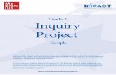 Grade 2 Inquiry Project...Inquiry Project What's inside? This is an inquiry project from IMPACT Social Studies, grade 2. The first two pages are at the beginning of the chapter, and