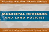 unicipal Municipal Revenues...municipal REVEnuEs and land policiEs Edited by Gregory K. ingram and Yu-Hung Hong T he financial sector meltdown that began in 2008 was the worst economic
