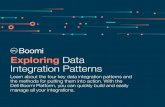 Exploring Data Integration Patterns - Boomiintegration patterns. In almost any integration project, one or more of these patterns will be the way you want to build your application