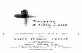  · Web viewThe THIRD SUNDAY in LENT – March 24, 2019. Historic. Saint Thomas’ Parish. Founded 1835 A.D. 2 East High Street Hancock, Maryland …