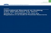 July 2017 International Standard on Auditing (UK) 250 (Revised … · 2017-07-25 · International Standard on Auditing (UK) (ISA (UK)) 250 (Revised July 2017), Consideration of Laws