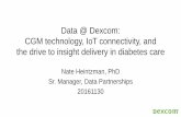 Data @ Dexcom: CGM technology, IoT connectivity, and the ...bedba1c1-e03c-4e90-84b9-58adf8b6ab3c/... · CGM technology, IoT connectivity, and the drive to insight delivery in diabetes