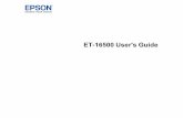 ET-16500 User's Guide - Epson3 Contents ET-16500 User's Guide 13 Your Ink Tank System 14