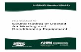 2012 Standard for Sound Rating of Ducted Air …ahrinet.org/App_Content/ahri/files/STANDARDS/ANSI/ANSI...i 2012 Standard for Sound Rating of Ducted Air Moving and Conditioning Equipment