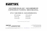 PH SERIES HAMMERS - NPK Construction Equipment...- 3 - SAFETY Safety notices in NPK Instruction Manuals follow ISO and ANSI standards for safety warnings: DANGER (red) notices indicate