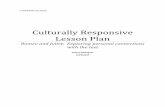 Culturally Responsive Lesson Plan - bugforteachersbugforteachers.com/files/Download/Culturally... · Culturally Responsive Lesson Plan 8 2. Discuss and explain the Cultural Relevance