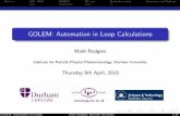 GOLEM: Automation in Loop Calculations · Outline LHC, NLO GOLEM ZZ+jet Neutralino pairsSummary and Outlook LHC data are on their way Background: a genuine event from CMS The LHC