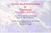 Oyster-Reef Restoration in Louisiana · 2012-06-06 · Oyster-Reef Restoration in Louisiana Why, Where and What? Tom Soniat & Earl Melancon Nicholls State University Oyster Restoration