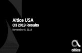 Altice USA · Altice USA specifically disclaims any obligation to publicly update or revise any forward-looking statement, as of any future date. ... from discontinued operations,