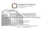 The German “Energiewende” - LCS-RNet · (Pacala / Socolow 2004, Princeton University, USA). ... si A t 2011 t F b 2012ince August 2011 to February 2012 ... Nuclear energy Hard