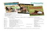 Colorado Country Life’s 2017 magazine calendar*Colorado Country Life’s 2017 magazine calendar* Month Cover Stories Advertising Section Jan ‘17 Raising Rare Historic Cattle National