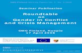 on Gender in Conflict and Crisis Management...Regional Development Programme for Security and Civilian Crisis Management CMC Finland Working Papers Vol. 2: No. 1/2008 ISSN 1797-1667
