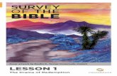 SURVEY OF THE BIBLE - cpministries.org · Survey of the Bible–Lesson 1 1 SURVEY OF THE BIBLE The Story of the Unfolding Relationship Between God and His People Introduction Although