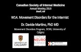 W14. Movement Disorders for the Internist Dr. Davide ... 12 0915 W14 Martino...W14. Movement Disorders for the Internist Dr. Davide Martino, PhD MD Movement Disorders Program, DCNS,