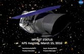 WFIRST STATUS: APS meeting, March 15, 2016 · WFIRST STATUS APS meeting, March 15, 2016 Neil Gehrels/GSFC Kevin Grady/GSFC Project Scientist Project Manager 1 • •--
