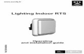 Lighting Indoor RTS - Somfy · The Lighting Indoor RTS is fitted in place of the original switch. The RTS control point to which it is connected becomes the new switch for controlling