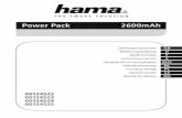 PowerPack 2600mAh - Hama · • Connect the USB charging/connecting cable included to the USB port on the Power Pack and to the microUSB port on your terminal device (smartphone,