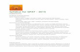 Syllabus for GPAT - 2015 - College Admission Information/Notifications/2015/AICTE... · Syllabus for GPAT - 2015 PHARMACEUTICS Introduction to Physical pharmacy Matter, Properties