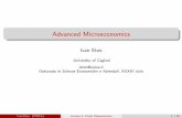 Advanced Microeconomics · Advanced Microeconomics Ivan Etzo University of Cagliari ietzo@unica.it Dottorato in Scienze Economiche e Aziendali, XXXIV ciclo Ivan Etzo (UNICA) Lecture