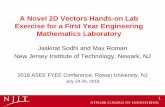 A Novel 2D Vectors Hands-on Lab Exercise for a First Year ...sites.asee.org/fpd/wp-content/uploads/sites/5/2018/07/2D_Vectors_Hands_on_Lab.pdfCalculus-I! –They enter a labyrinth