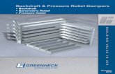 Backdraft • Barometric Relief • Pressure ReliefA commercial backdraft damper is a gravity damper (when non-motorized) allowing airﬂow in one direction only. When placed on a