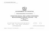 Government of Pakistan - Pakistan Bureau of Statistics...GOVERNMENT OF PAKISTAN PAKISTAN BUREAU OF STATISTICS PAKISTAN SOCIAL AND LIVING STANDARDS MEASUREMENT SURVEY (ROUND – VIII)