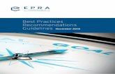 Best Practices Recommendations Guidelines November 2016 · EPRA – Best Practices Recommendations Guidelines – November 2016 3 1. Foreword The Best Practices Recommendations (BPR)